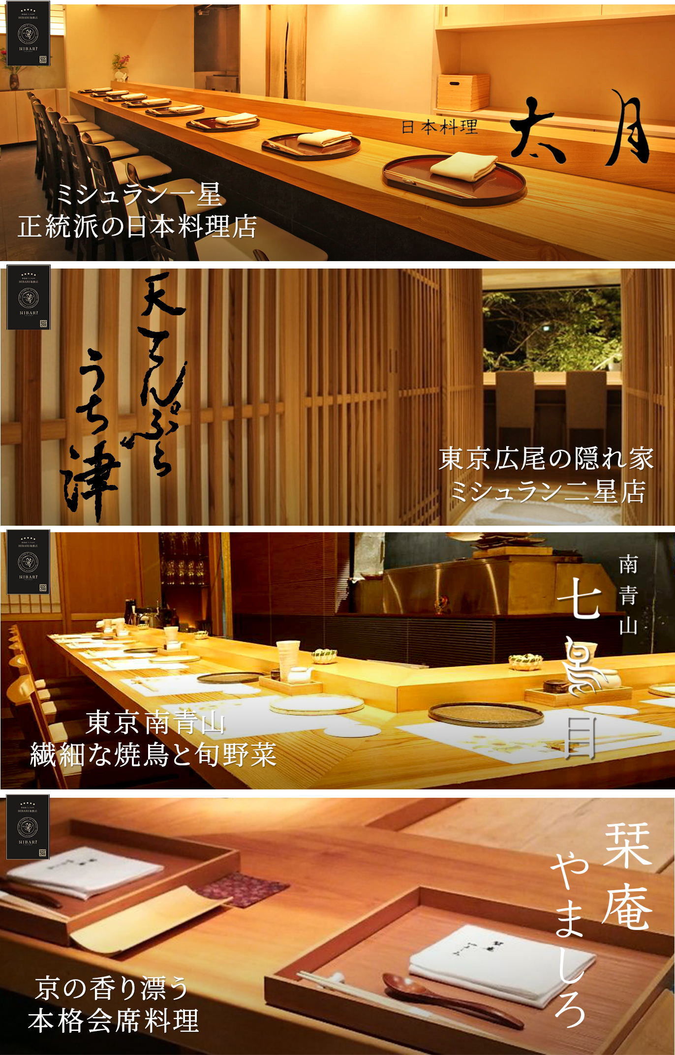 ミシュラン星獲得店様の御用達